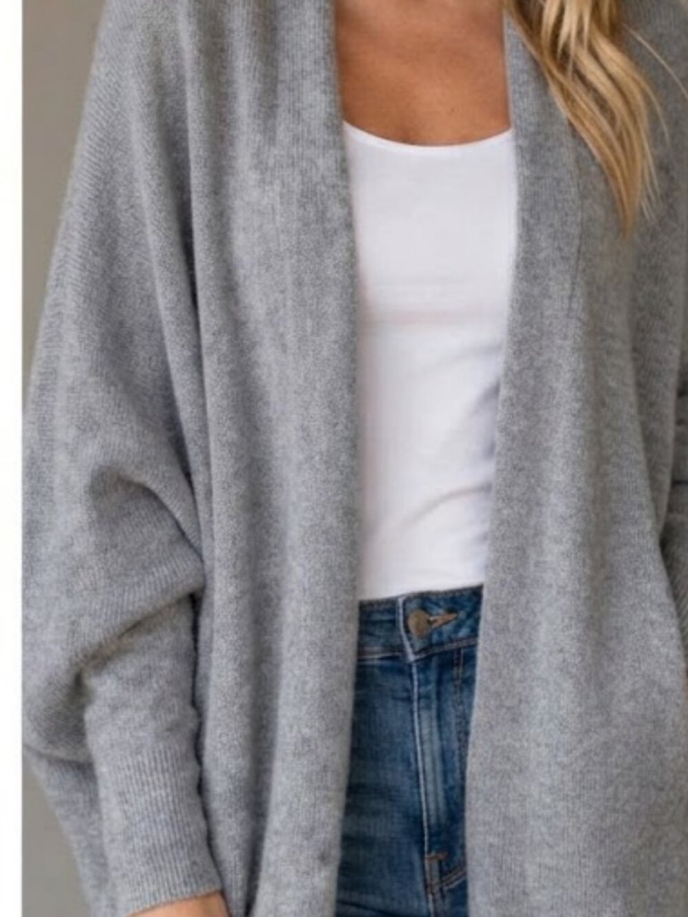Old Navy Women’s Gray Open Front Knit Bat Wing Cardigan in size XlL-XXL